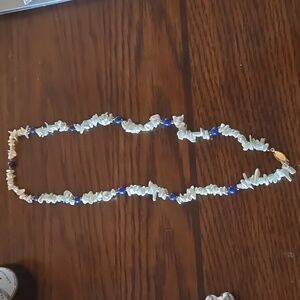 Vintage Lapus Lazuli and Majorka Pearl Necklace